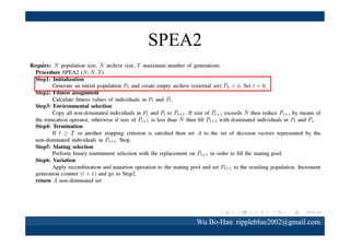 SPEA2

Initial population

Empty archive

Individual
Wu Bo-Han rippleblue2002@gmail.com

 