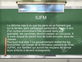 Remplaçants Tout récemment, Xavier Darcos a confirmé la mise en place  dès 2009  de la  création  de  l’Agence  nationale  du  remplacement,  qui  pourra  employer des  maîtres non formés  et précarisés. Connaissant les contraintes financières, il est probable qu'on ne remplace plus les absences de courte et moyenne durée, (jusqu'à 15 jours). Les classes auront pendant ce temps des effectifs surchargés et c’est toute l'école qui dysfonctionnera. 