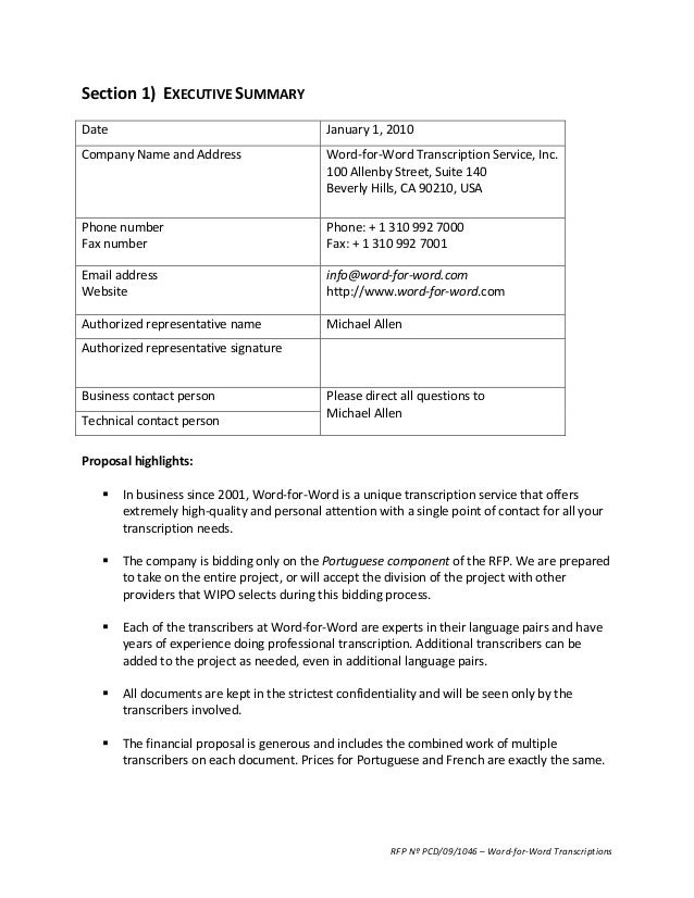 Request For Proposal Rfp Rfp