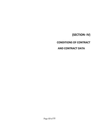 Page 13 of 77
(SECTION- IV)
CONDITIONS OF CONTRACT
AND CONTRACT DATA
 