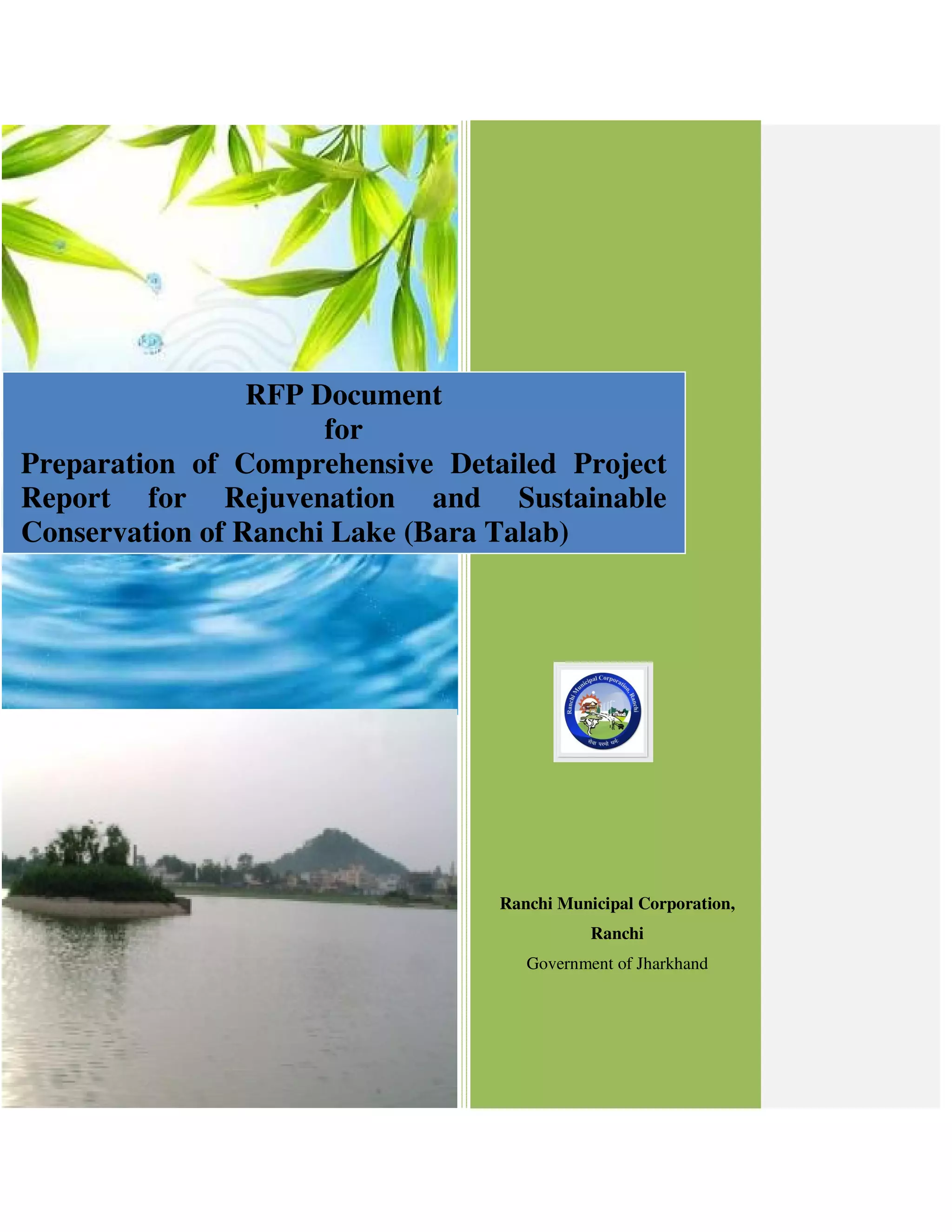 Rfp document for preparation of comprehensive detailed project report ...