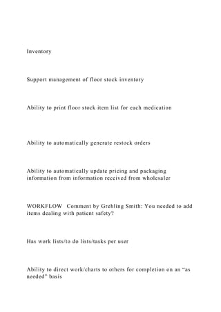 Rfp Inventory RFP FOR A PHARMACY CPOE SYSTEM .docx