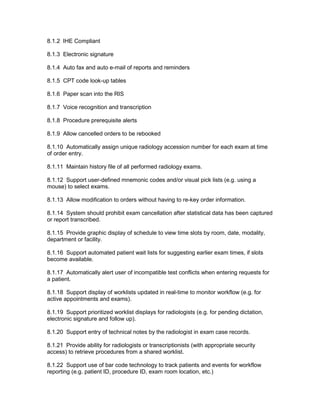 RIS/PACS RFP Template | PDF
