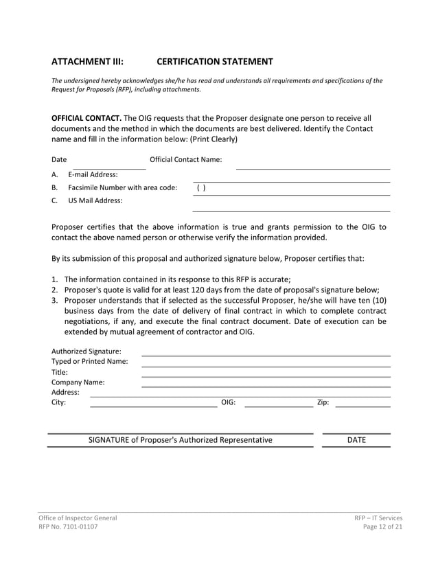 RFP Information Technology Services 7101 01107 PDF