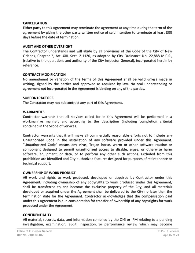 RFP Information Technology Services 7101 01107 PDF