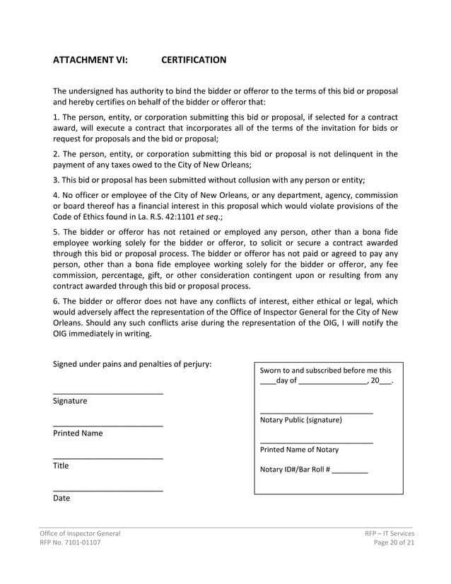 RFP Information Technology Services 7101 01107 PDF