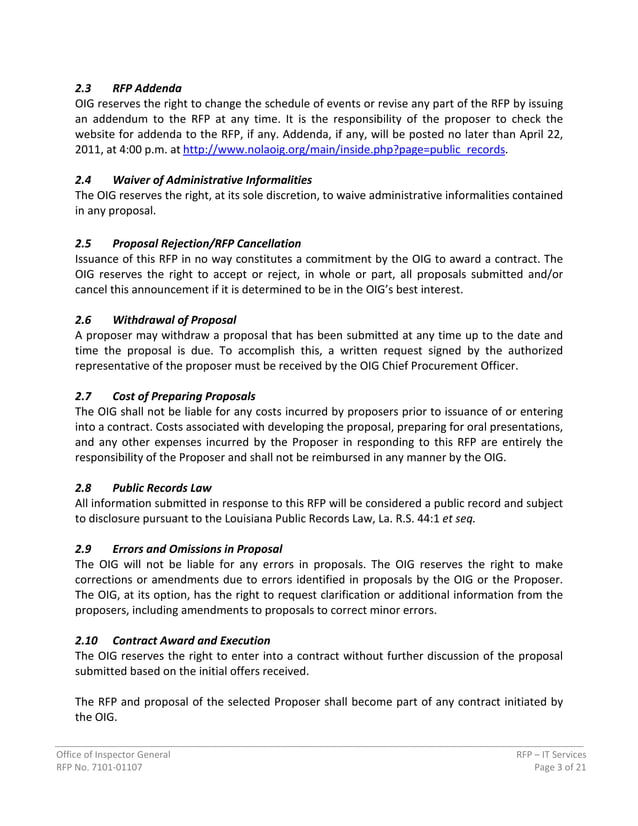 RFP Information Technology Services 7101 01107 PDF