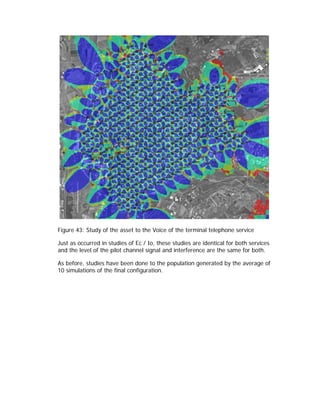 Figure 43: Study of the asset to the Voice of the terminal telephone service

Just as occurred in studies of Ec / Io, these studies are identical for both services
and the level of the pilot channel signal and interference are the same for both.

As before, studies have been done to the population generated by the average of
10 simulations of the final configuration.
 