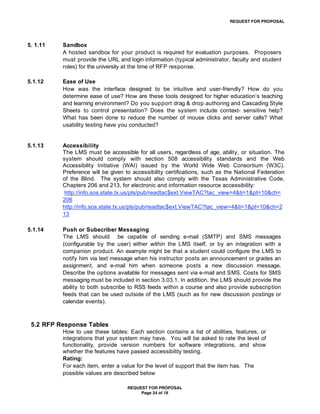 RFP Learning Management System - Evaluation Process and Criteria | PDF