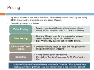 Big bazaar retailing strategy | PPTX