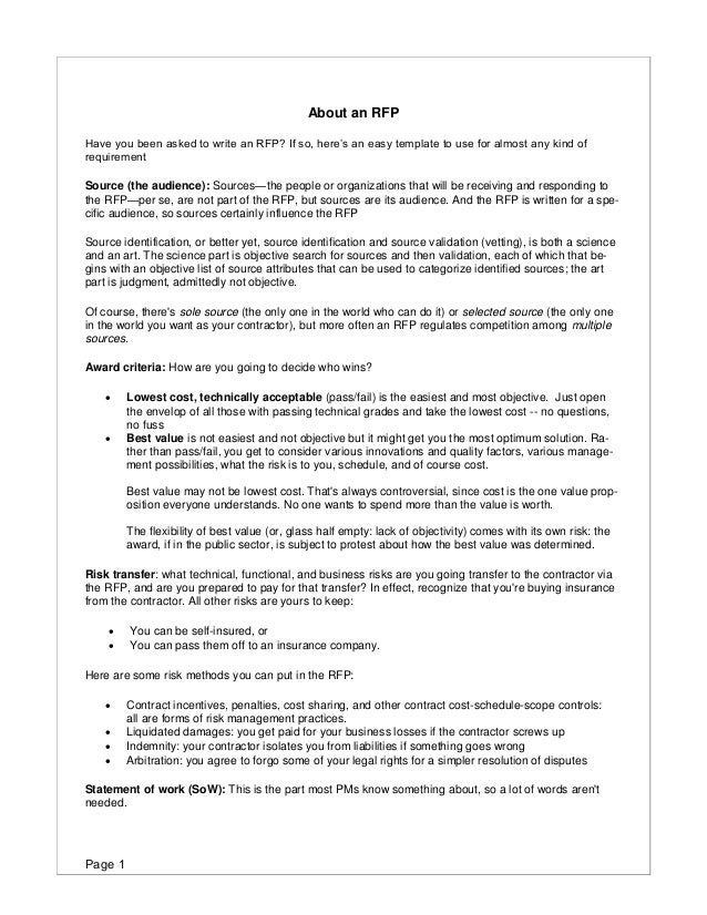 rfp template
