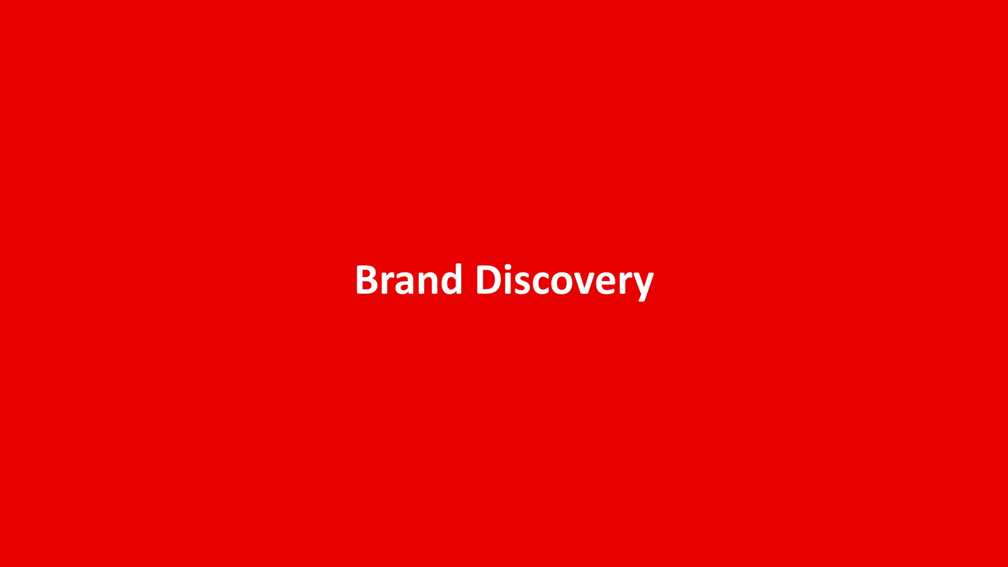 Brand Discovery
 