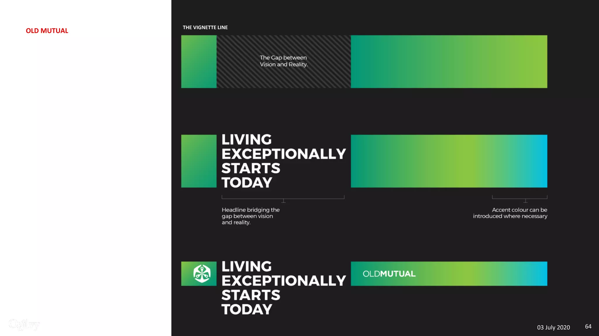 THE VIGNETTE LINE
OLD MUTUAL
CREATIVE
CONCEPT
03 July 2020 64
 