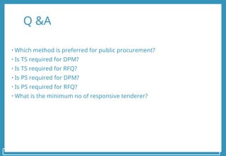 Pref Method RFQ_DPM procurement method - how to conduct | PPT