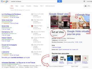 Google Map 
Google Street view 
Google Visite virtuelle pour les pros  