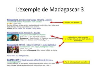 L’exemple de Madagascar 3
 