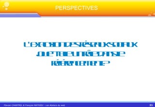 L’explosion des réseaux sociaux joue-t-elle un r ôle dans le référencement ? PERSPECTIVES 