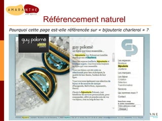 Référencement naturel Pourquoi cette page est-elle référencée sur « bijouterie charleroi » ? 