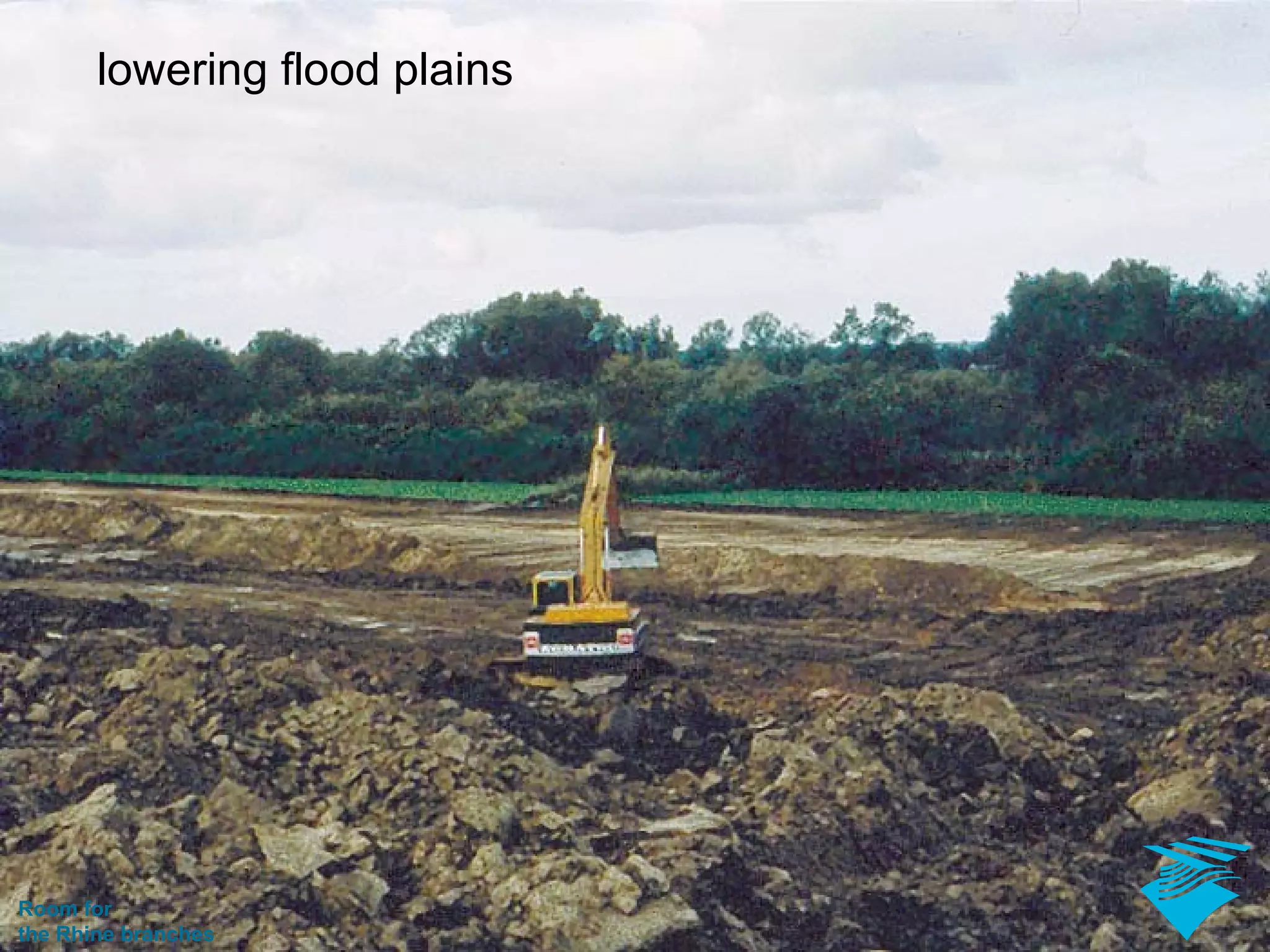 Room for the Rhine branches lowering flood plains 