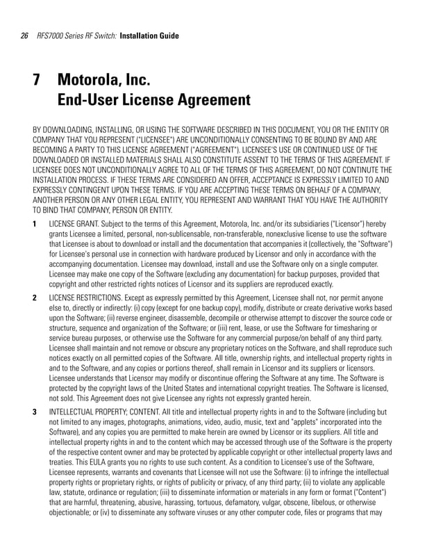 Rfs7000 series switch installation guide | PDF