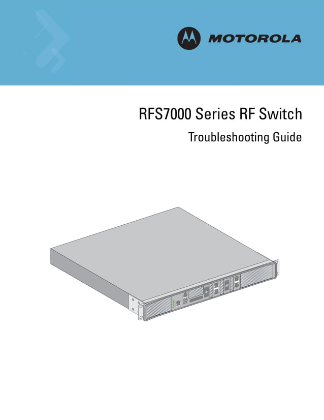 Rfs7000 series switch troubleshooting guide PDF