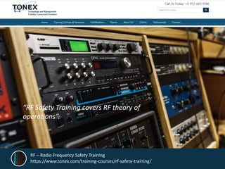 RF Safety, RF Safety Awareness Training, Radio Frequency Course | PPTX