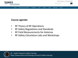Rf Program RF Safety, RF Safety Awareness Training, Radio Frequency Course | PPTX