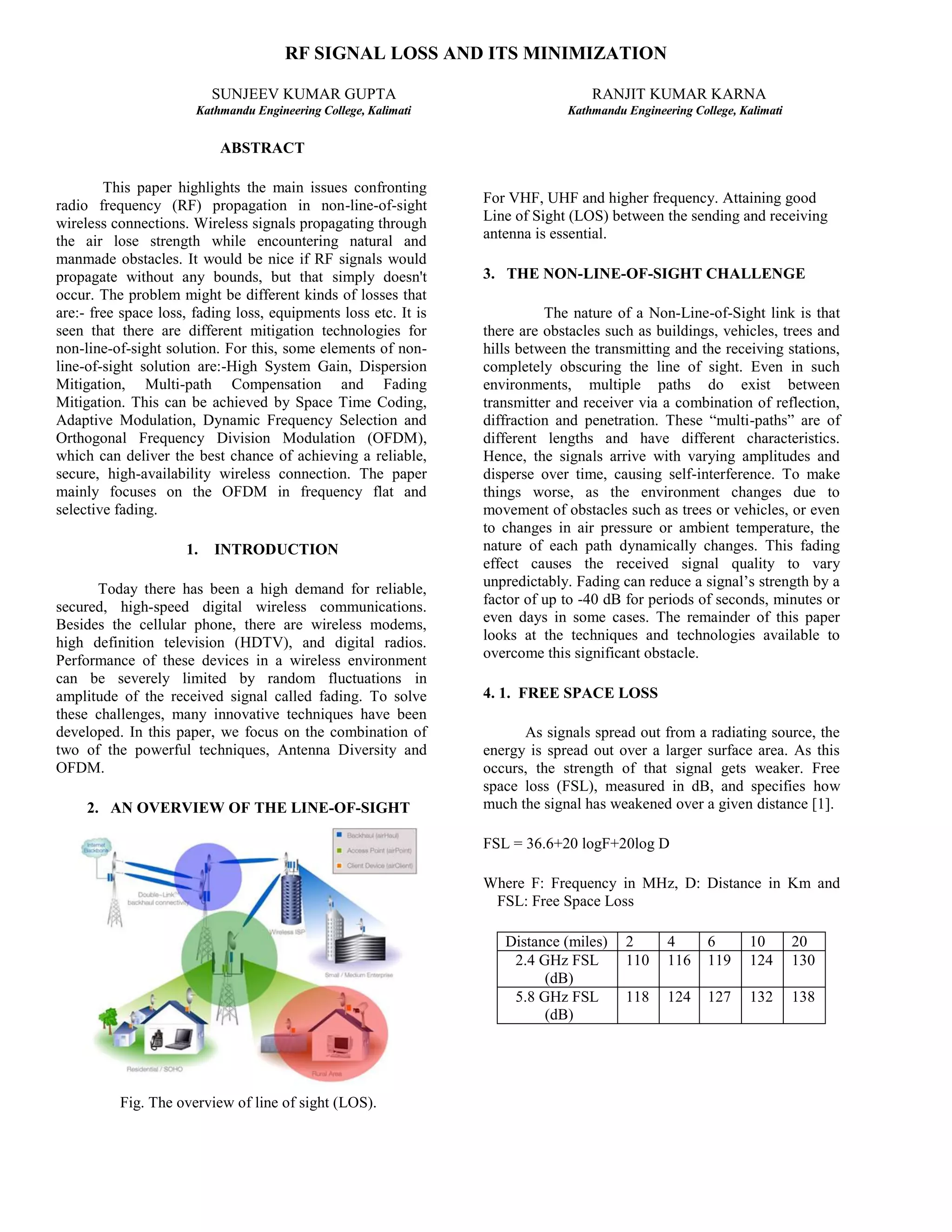 Rf Signal Loss And Its Minimization | PDF