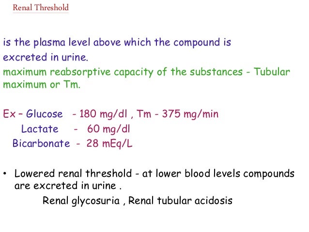 Renal funcion test
