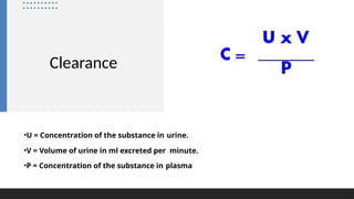 RFT.pptx Renal function tests are divided into the following Urine ...