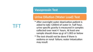 RFT.pptx Renal function tests are divided into the following Urine ...