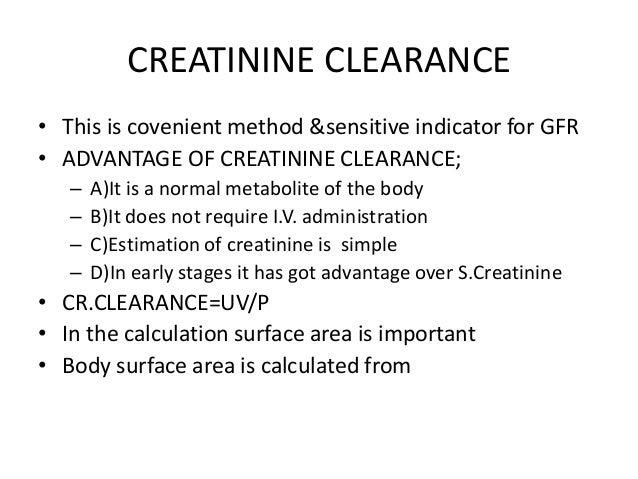 Creatinine Clearance Test
