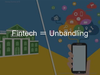 Fintech ＝ Unbandling
Copyright 2018 Masayuki Tadokoro All rights reserved
Startup Science 2018
 