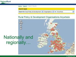 Nationally and regionally… 