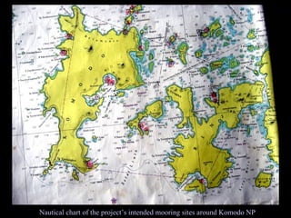 Nautical chart of the project’s intended mooring sites around Komodo NP 