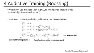 4 Addictive Training (Boosting)
• We can not use methods such as SGD, to find f ( since thet are trees,
instead of just nu...