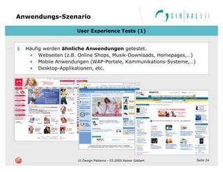 User Interface Design Patterns