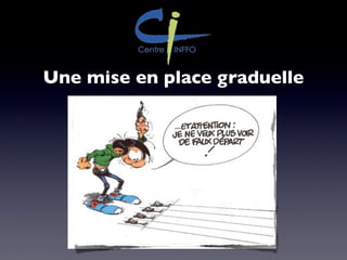 Une mise en place graduelle
 