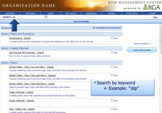 Search by keyword Example: “slip” 