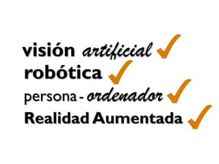 visión
robótica
-
artificial
Realidad Aumentada
persona ordenador
 