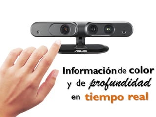 profundidad
Informaciónde color
dey
tiempo realen
 
