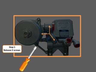 Release 2 screws
Step 1
 