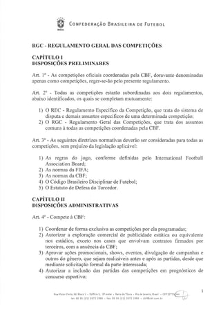 Regulamento Geral das Competições 2012