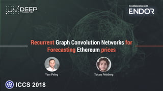 Recurrent Graph Convolution Networks for
Forecasting Ethereum prices
ICCS 2018
In collaboration with
 