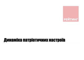 Динаміка патріотичних настроїв
 