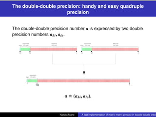 The double-double precision: handy and easy quadruple
                      precision


The double-double precision number...