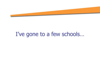 I’ve gone to a few schools…
 