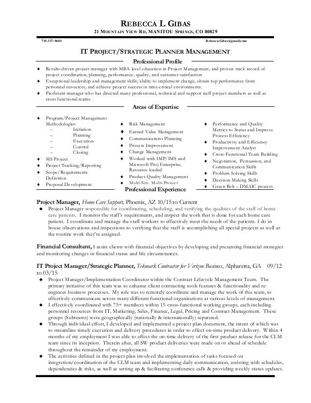 r gibas project strategic planner management resume 2016 strategic planning resumes