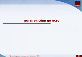Динаміка ідеологічних маркерів: жовтень 2013