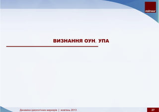 Динаміка ідеологічних маркерів: жовтень 2013